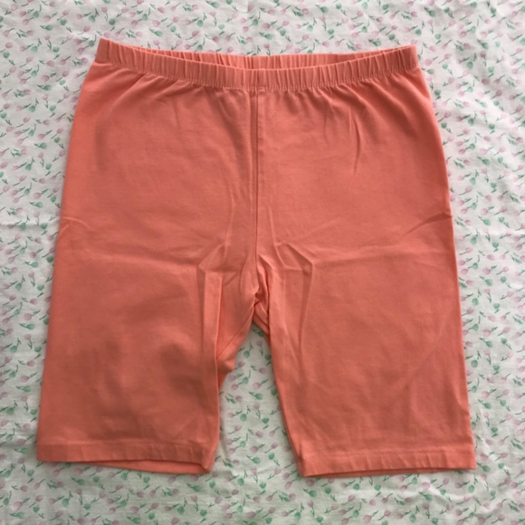 NWOT The Children's Place Soft Cotton Orange Bike Shorts Girls XXL/16 Women's S - Picture 1 of 4